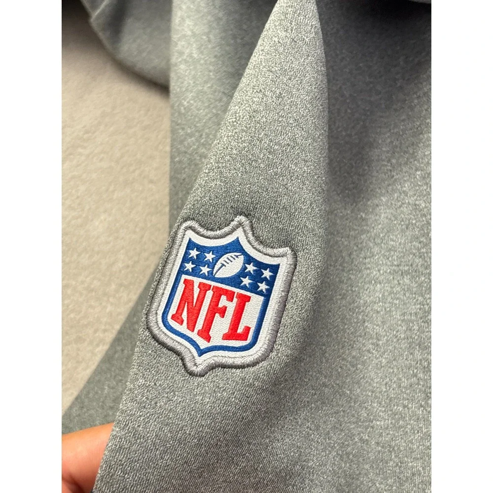 Nike NFL Los Angeles Chargers Grey Short Sleeve Side Zip Hoodie XL Therma Wear